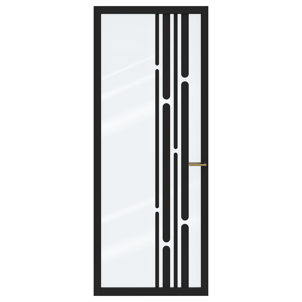 Binnendeur Skantrae SSL 14524 Blank Glas Zwart Gelakt